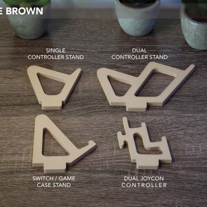 Interchangeable Controller / Console Stands, PS5, Xbox, Switch, Joycon | Fits TheDisplayBay Stands Latte Brown