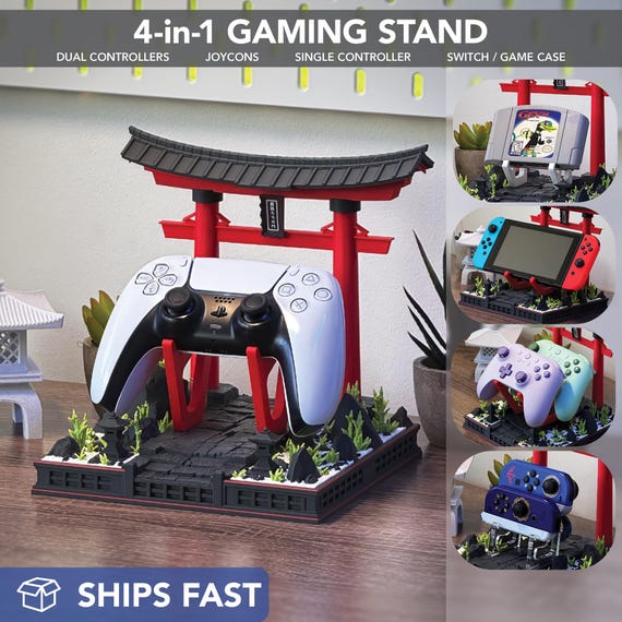 Japanese Torii Gate Controller Stand, PS5 Controller, Switch Case, Xbox Controller, Joycon, Shinto, Gamer Gift, Creed, Shrine, Assassins