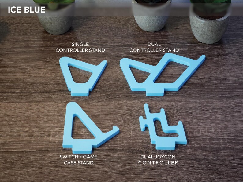 Interchangeable Controller / Console Stands, PS5, Xbox, Switch, Joycon | Fits TheDisplayBay Stands Ice Blue