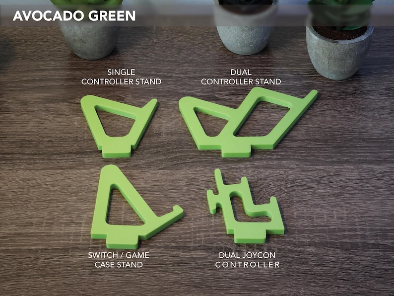 Interchangeable Controller / Console Stands, PS5, Xbox, Switch, Joycon | Fits TheDisplayBay Stands Avocado Green
