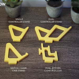 Interchangeable Controller / Console Stands, PS5, Xbox, Switch, Joycon | Fits TheDisplayBay Stands Yellow