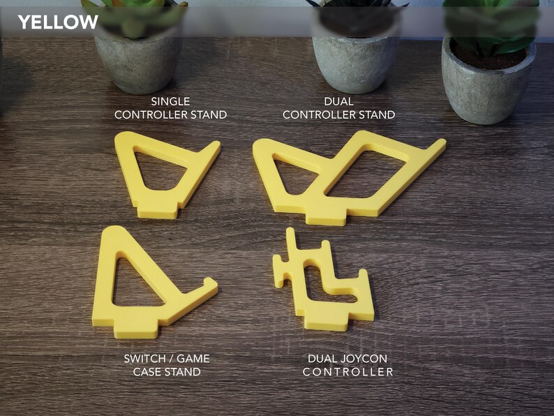 Interchangeable Controller / Console Stands, PS5, Xbox, Switch, Joycon | Fits TheDisplayBay Stands Yellow