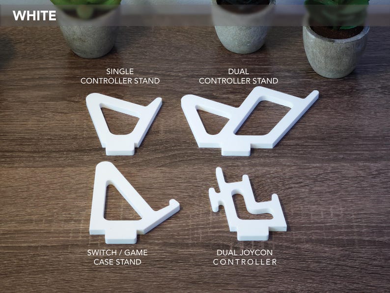 Interchangeable Controller / Console Stands, PS5, Xbox, Switch, Joycon | Fits TheDisplayBay Stands White