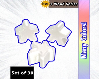 Custom Board Game Meeples: Glossy or Metallic Tokens in 19 Colors