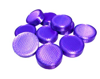Witchgleam Purple Board Game Tokens: Shiny Silk Tabletop Markers