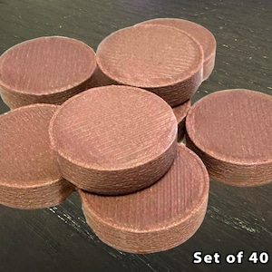 Walnut Board Game Tokens – Custom Wooden Pieces for Catan & Carcassonne