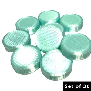 Blue Board Game Tokens - 30pcs Frostpetal Counters, Gaming Markers for Tabletop & Board Play