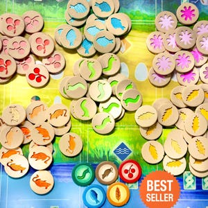 Wingspan Food Tokens: Shiny Set, Oceania Expansion