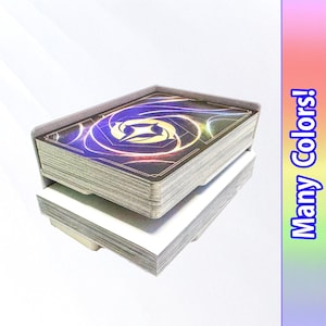Card Game Dispenser - Double Open Top Quick Draw Holder for Board & Trading Cards, Non-Slip Base