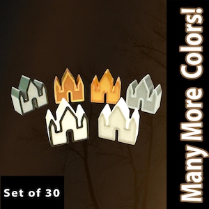 Custom Castle Meeples – 30 Tokens for Board Games, Choose Colors