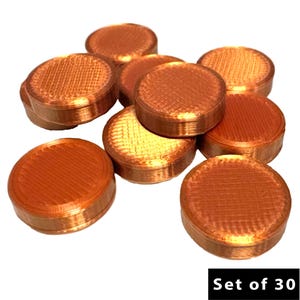 Witchwire Copper Board Game Tokens - 30 Shiny Silk Counters for Tabletop & Replacement Game Pieces