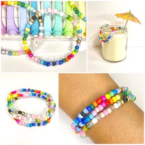 Colorful Seed Beaded Bracelet Set (3)