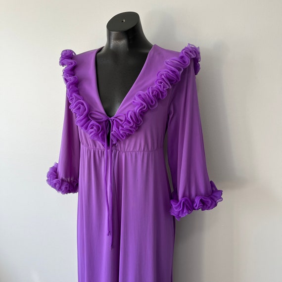 Purple Vintage Jumpsuit / Home Loungewear / One P… - image 6