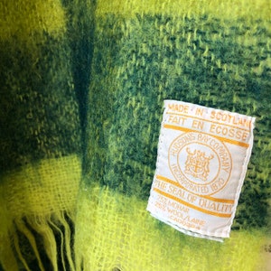 Handgemachte Vintage Wolle Schal / Schottland gemacht Decke Schal / 70er Jahre grün Cape / Hand gewebt Vintage Kleidung Bild 3