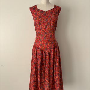 Vestido vintage cottagecore / Roupas florais de algodão / Vestido de jardim sexy elegante e floral / Roupa de jardim / Roupa de dia vintage alemã / Vestido de primavera