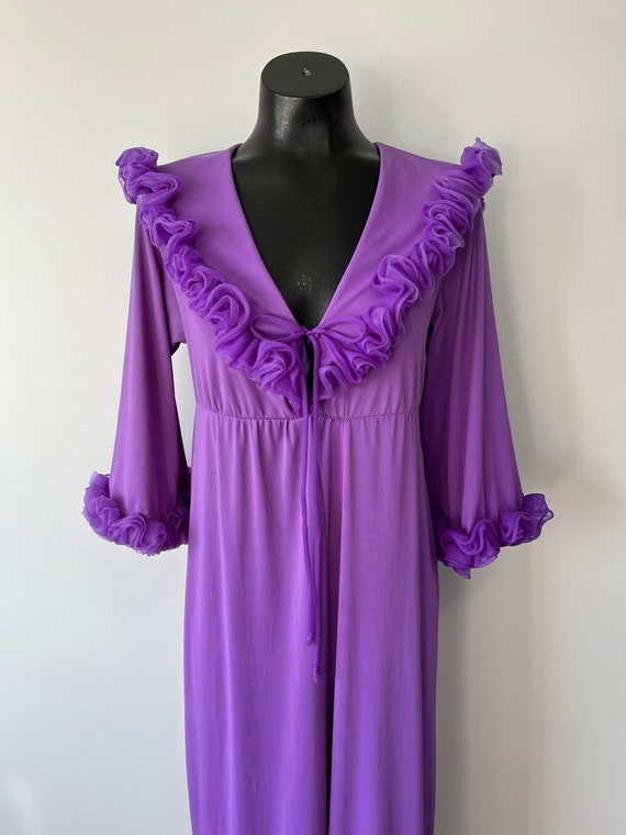 Purple Vintage Jumpsuit / Home Loungewear / One P… - image 8
