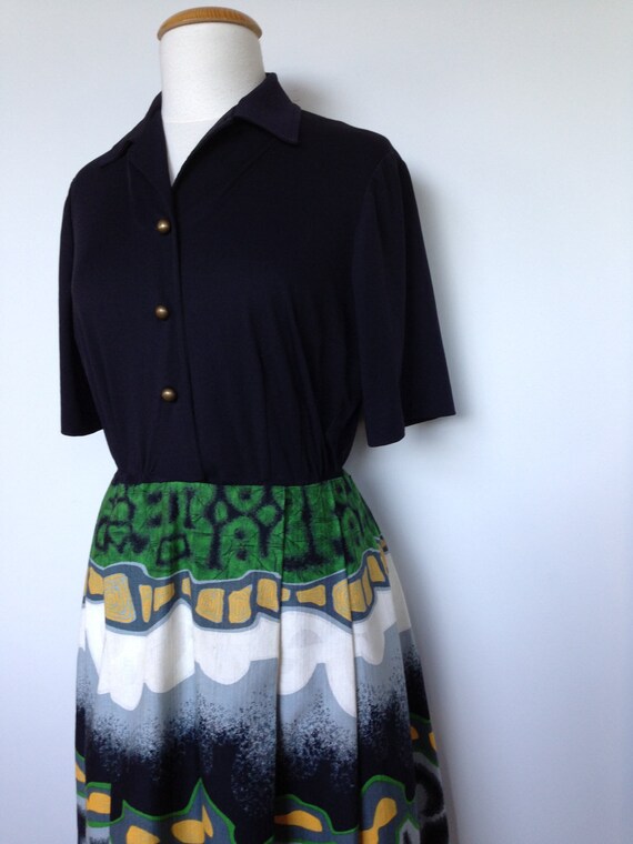 Vintage Handmade Retro Boho Dress / Chic 70s Maxi
