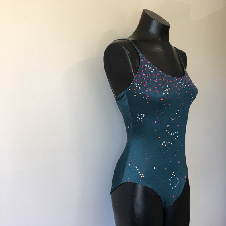 Vintage 80s DANSKIN Swimsuit or Sports Wear Bodysuit One Piece with Matching Skirt Spandex Skirt Vintage Onesie Festival Wear