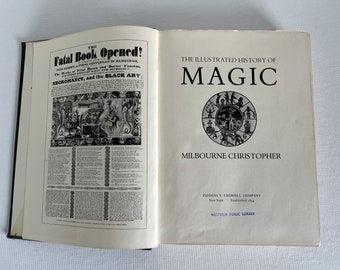 Illustrated History Of Magic / Vintage Magic Book / Houdini / The Great Wizard of the North / Magic in the Colonies / Unique Gifts