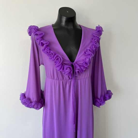 Purple Vintage Jumpsuit / Home Loungewear / One P… - image 4