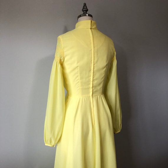 Gorgeous Yellow Gown / Vintage Sheer Light Dress … - image 9