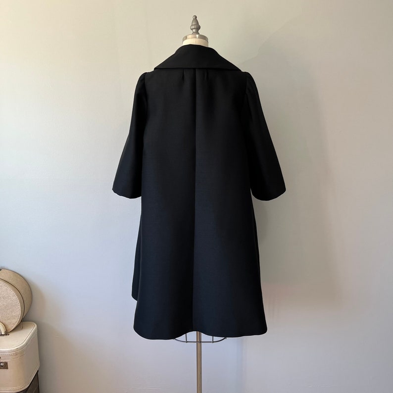 Black Vintage Coat / 60s Mod Style Jacket / Silk Formal Wear / - Etsy