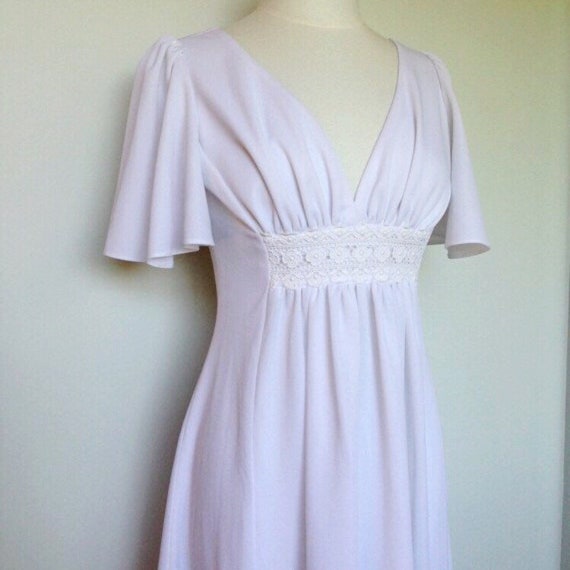 Beautiful White Boho Maxi Dress Party Gown Vintage Wedding Etsy