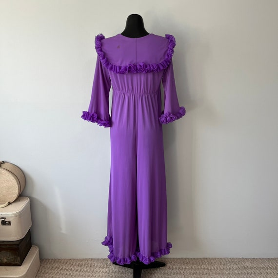 Purple Vintage Jumpsuit / Home Loungewear / One P… - image 7