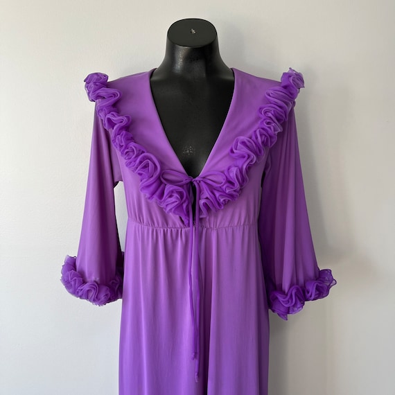 Purple Vintage Jumpsuit / Home Loungewear / One P… - image 5