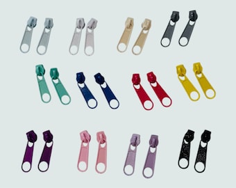 Pendientes llamativos con cremallera / Joyería única y moderna / Pendientes coloridos y ligeros / Regalo de moda para ella / Pendientes modernos