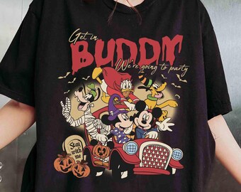Mickey and Friends Halloween Party Shirt, Get In Buddy Wir gehen zur Party, Disney Halloween Shirt, Mickey's Not So Scary Halloween Party