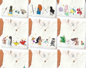 Disney Prinzessinnen Disney Herbst Shirt, Die Schöne und das Biest Charaktere T-Shirt, Belle Disney World T-Shirt, lustiges Disney Outfit, Disney Familienausflug