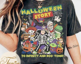 Disney Toy Story Halloween T-shirt, Halloween Geschichte Woody Buzz Lightjahre Jessie To infinity and boo-yond shirt, Halloween Toy Story Land Tee
