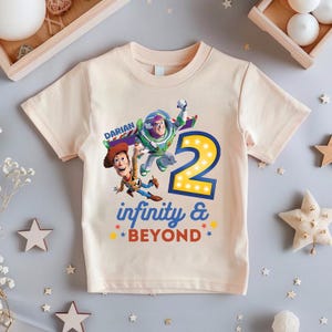 Toy Story Infinity And Beyond 2 Age Shirt, Buzz Lightyear And Woody Pride Shirt, Toy Story Birthday Shirt, Custom Name Shirt, 2nd Birthday