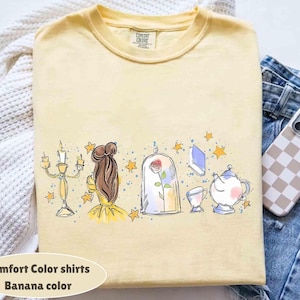 Watercolor Disney Belle Princess Shirt, Beauty and the Beast Tee, Tale as old as time, Girly aesthetic Disney Girls trip tee, Magic Kingdom