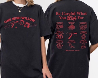 Camiseta Vintage Obsession 2026, Sudadera One Wish Willow, Camiseta Be Careful What You Wish, Camiseta de Scary Movie
