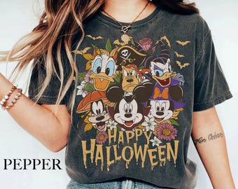 Vintage Micky und Freunde Halloween Shirt, Mickey Minnie gruselige Shirt, Disney Halloween Party Shirt, Mickey nicht so beängstigend Halloween Shirt