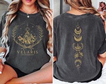 Comfort Colors Court of Thorns And Roses Velaris Shirt, Thorns and Roses Court of Dreams Shirt, Acotar Shirt, Night Court Acotar, SJM Shirt