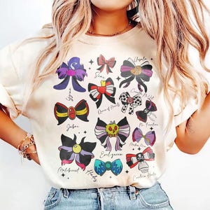Disney Villains Coquette Halloween Shirt, Disney Evil Friends 2025, Maleficent Evil Queen Ursula Cruella Shirt, Disneyland Girls Trip Shirt