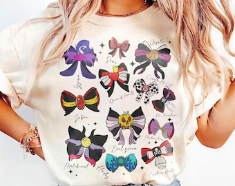 Disney Villains Coquette Halloween-shirt, Disney Evil Friends 2025, Maleficent Evil Queen Ursula Cruella-shirt, Disneyland Girls Trip-shirt