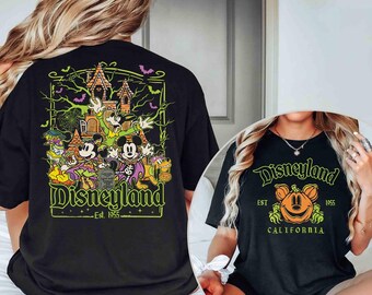 Retro 2025 Halloween Disneyland Shirt, Mickey Minnie Kürbisse Halloween Shirt, Disneyland Halloween Shirt, Disney Halloween passende Shirt
