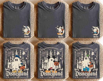 Benutzerdefinierte Disneyland Halloween Shirt, Disney Figuren Geist, Micky und Freunde Halloween Shirt, Disney Halloween Shirt, personalisierte Disney