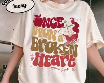 Camiseta "Érase una vez un corazón roto", regalo para amantes de los libros de fantasía, camiseta con cita literaria.