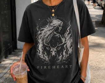 Camiseta Heredero de Terrasen, Regalo de fantasía de Moonfire, Gráfico de la Reina Oscura, Camiseta para lector del Reino de las Brujas