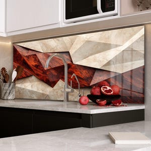 Dosseret de cuisine/dosseret en bois/couverture arrière de poêle/dosseret de poêle en verre trempé/décor de cuisine/couvercle supérieur de poêle/cadeau de pendaison de crémaillère