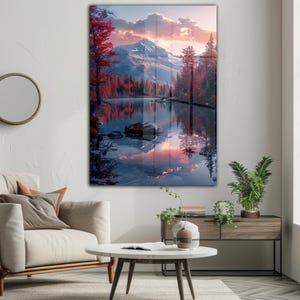 Scenery Tempered Glass Wall Art, Glass Wall Decor, Home Decor, Living Room Wall Art, Decor For Bedroom, Extra Large Wall Art, Wall Hanging