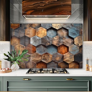 Couvercle de cuisinière / Décoration de cuisine / Dosseret de cuisine / Couvercle de cuisinière à gaz / Dosseret en verre trempé / Décoration murale de cuisine / Dosseret paysage