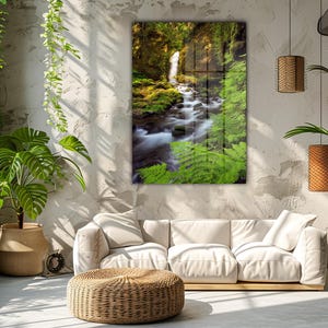 Tempered Glass Wall Art, Scenery Glass Wall Decor, Home Decor, Living Room Wall Art, Decor For Bedroom, Extra Large Wall Art, Glass Painting