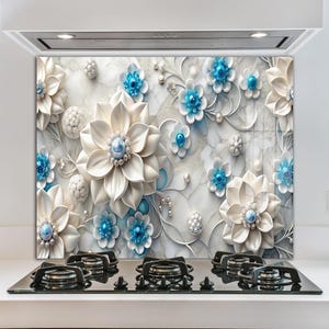 Dosseret de cuisinière en verre trempé, couvercle d'évier de cuisine, crédence en cuivre, protection de dosseret, décoration de couverture arrière de cuisinière, décoration de cuisine