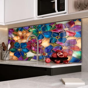 Couvercle de cuisinière / Décoration de cuisine / Dosseret de cuisine / Couvercle de cuisinière à gaz / Dosseret en verre trempé / Décoration murale de cuisine / Dosseret paysage